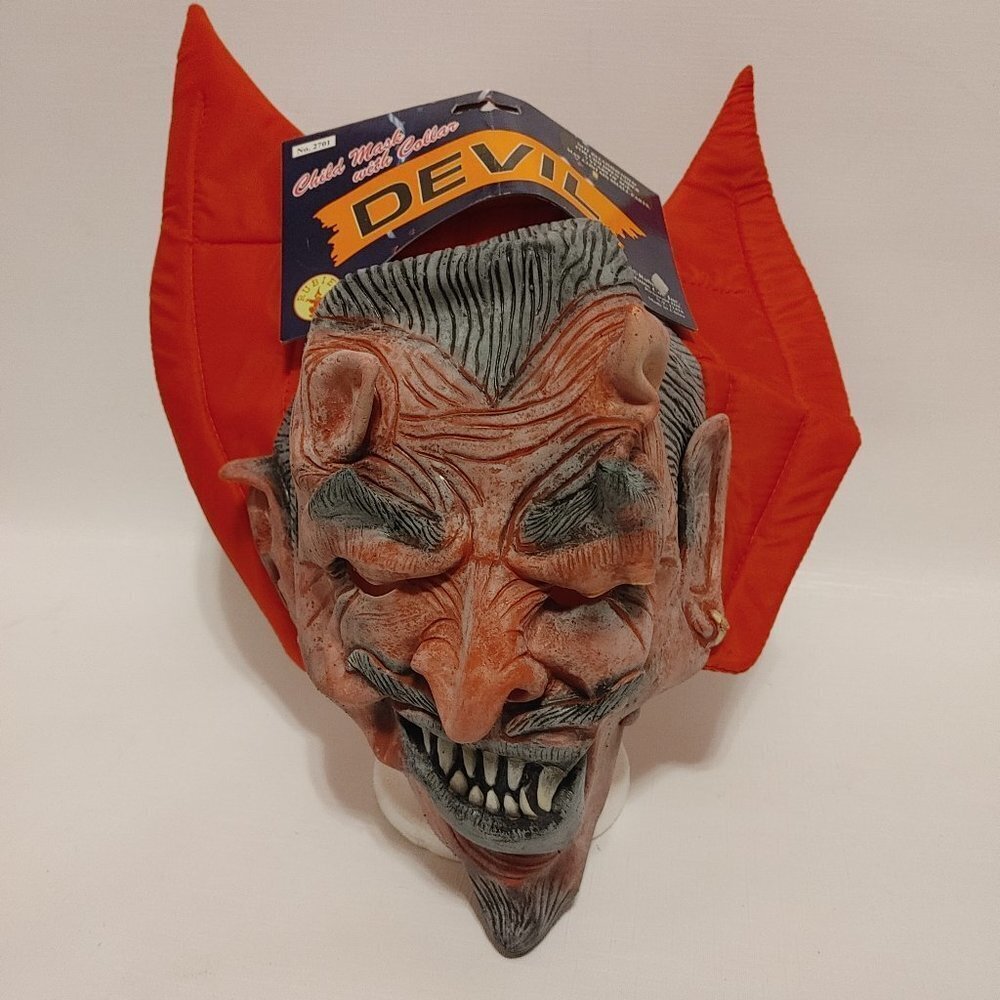 RUBIE'S Devil Mask with Cowl Brand New With Tags Child Size